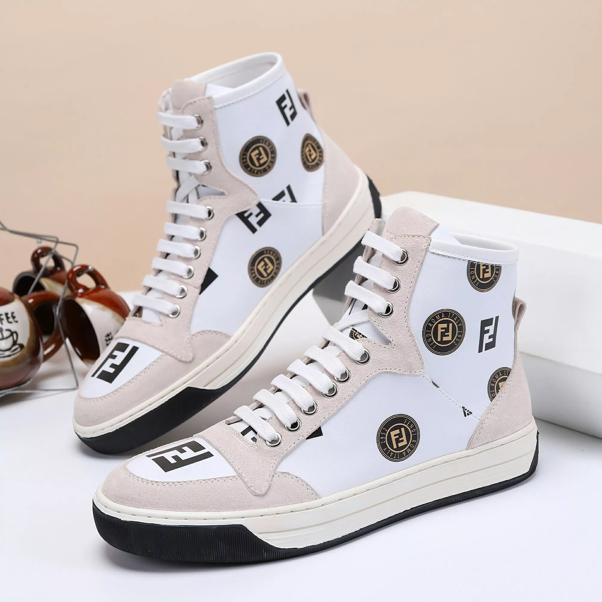 fendi high tops decontractees chaussures pour homme s_12b5253